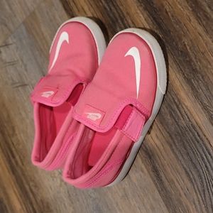 Nike pink toddler slip-ons size 9